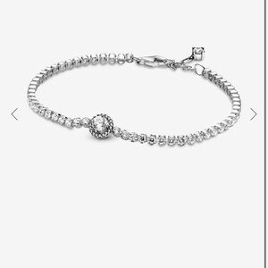 Sparkling Halo Tennis Bracelet